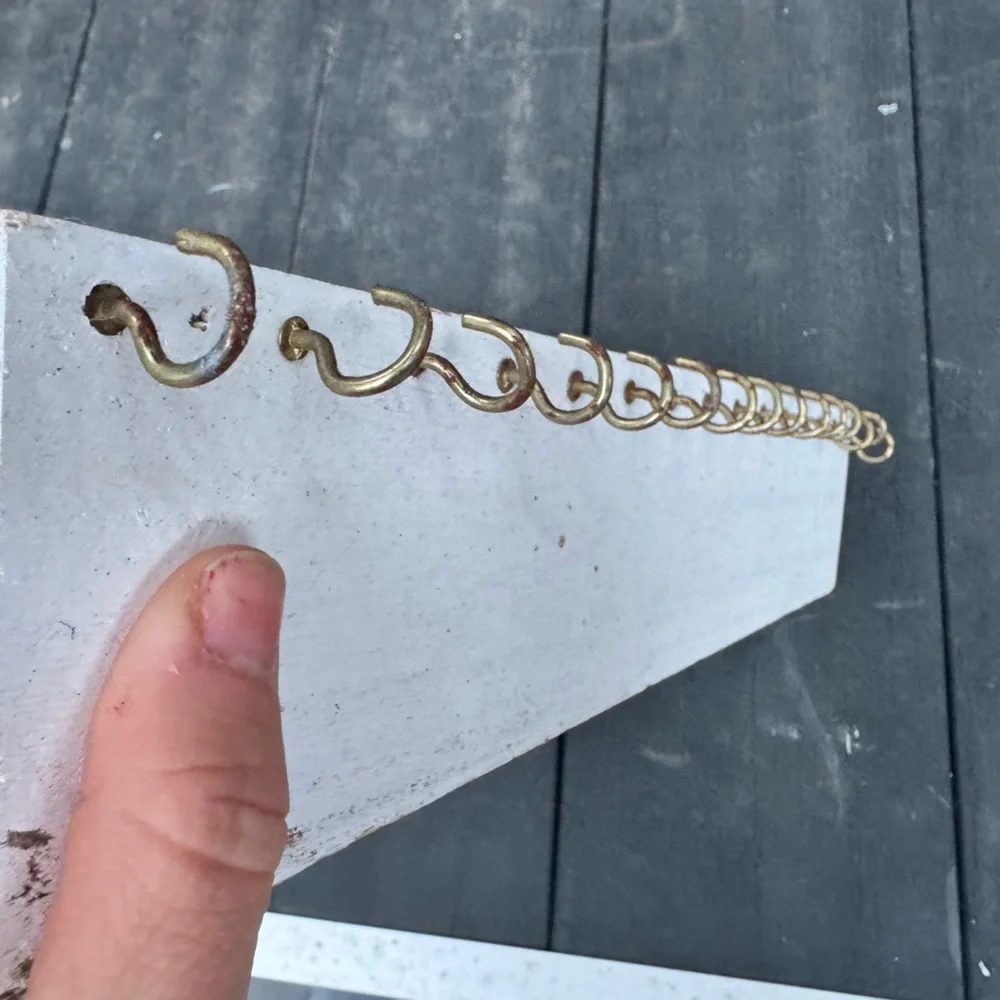 White Wall Small Shelf with Hooks